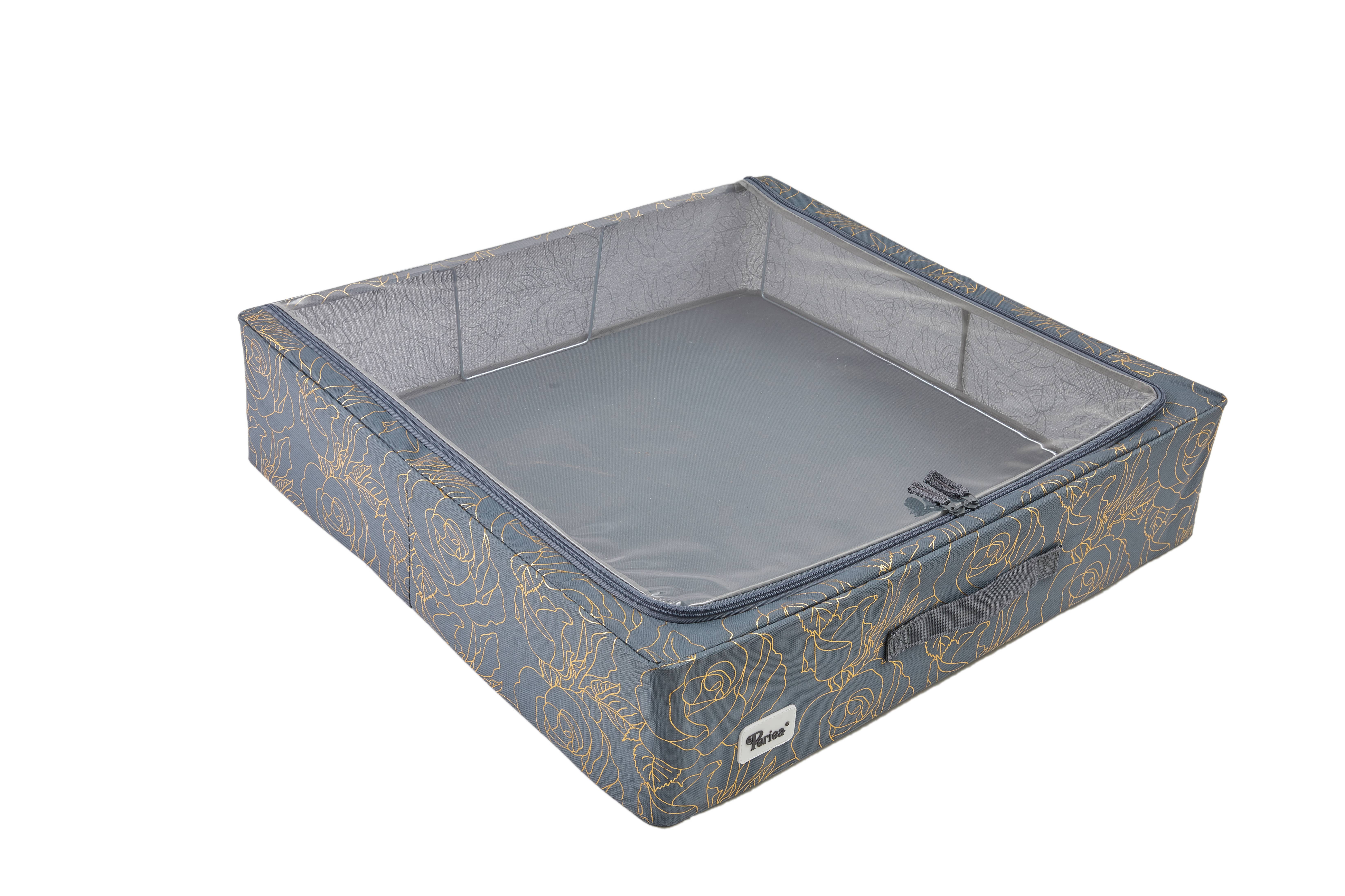 Periea - Vente Bacs de rangement - Boîte de rangement pliante fine Periea pour dessous de lit avec couvercle transparent à fermeture éclair13
