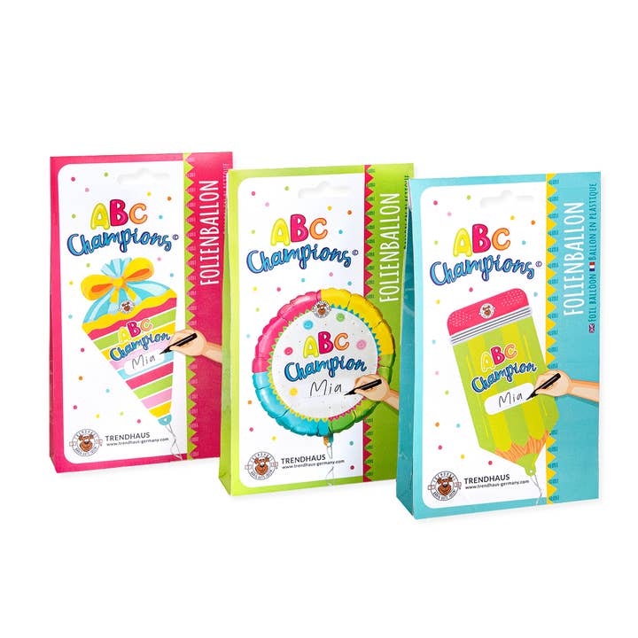 Trendhaus - Wholesale Ballon - ABC Champions folieballonnen, set van 3