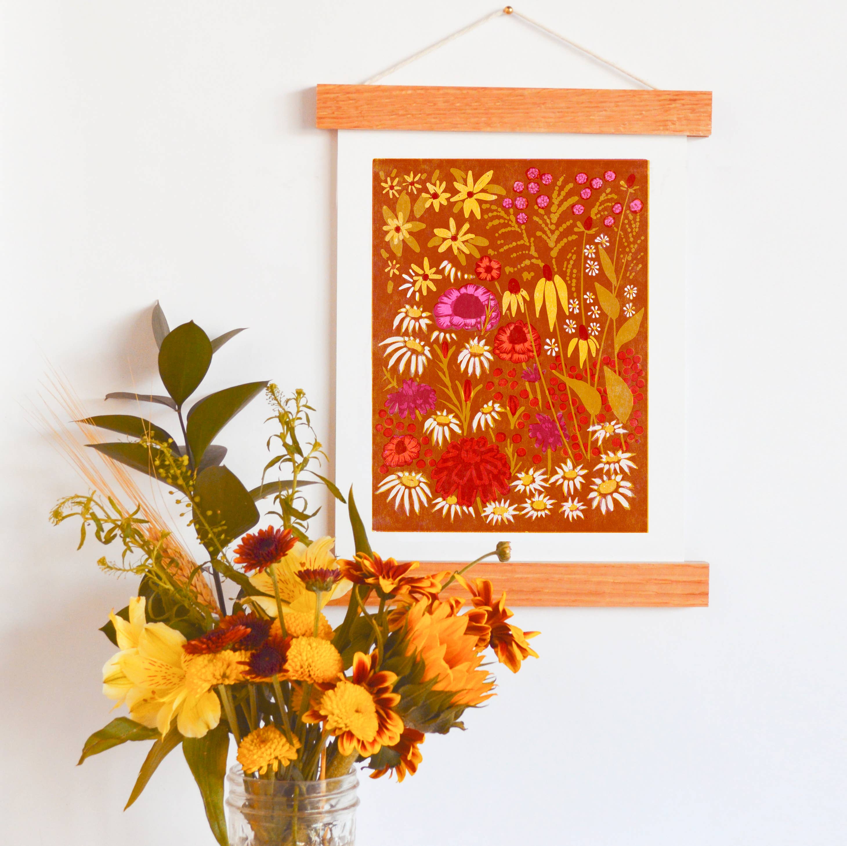 Heartell Press - Wholesale Art Print - Marigolds and Rudbeckia Art Print1