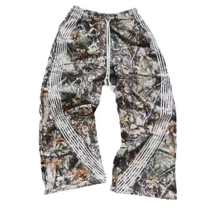 Vintage Camouflage Wide-Leg Cargo Pants Relaxed Fit for wholesale on Faire2