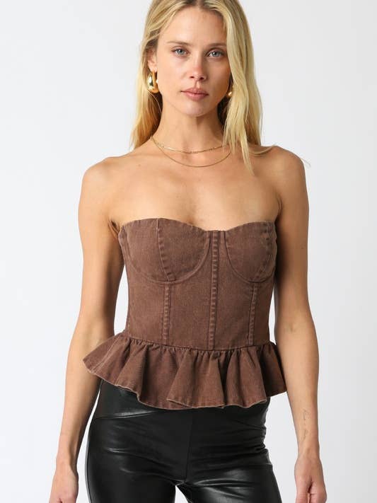 Melany tubtopp för wholesale av Olivaceous