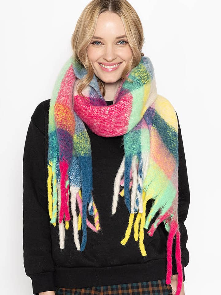 Rutig mysig halsduk med Frans för wholesale av Do Everything In Love®