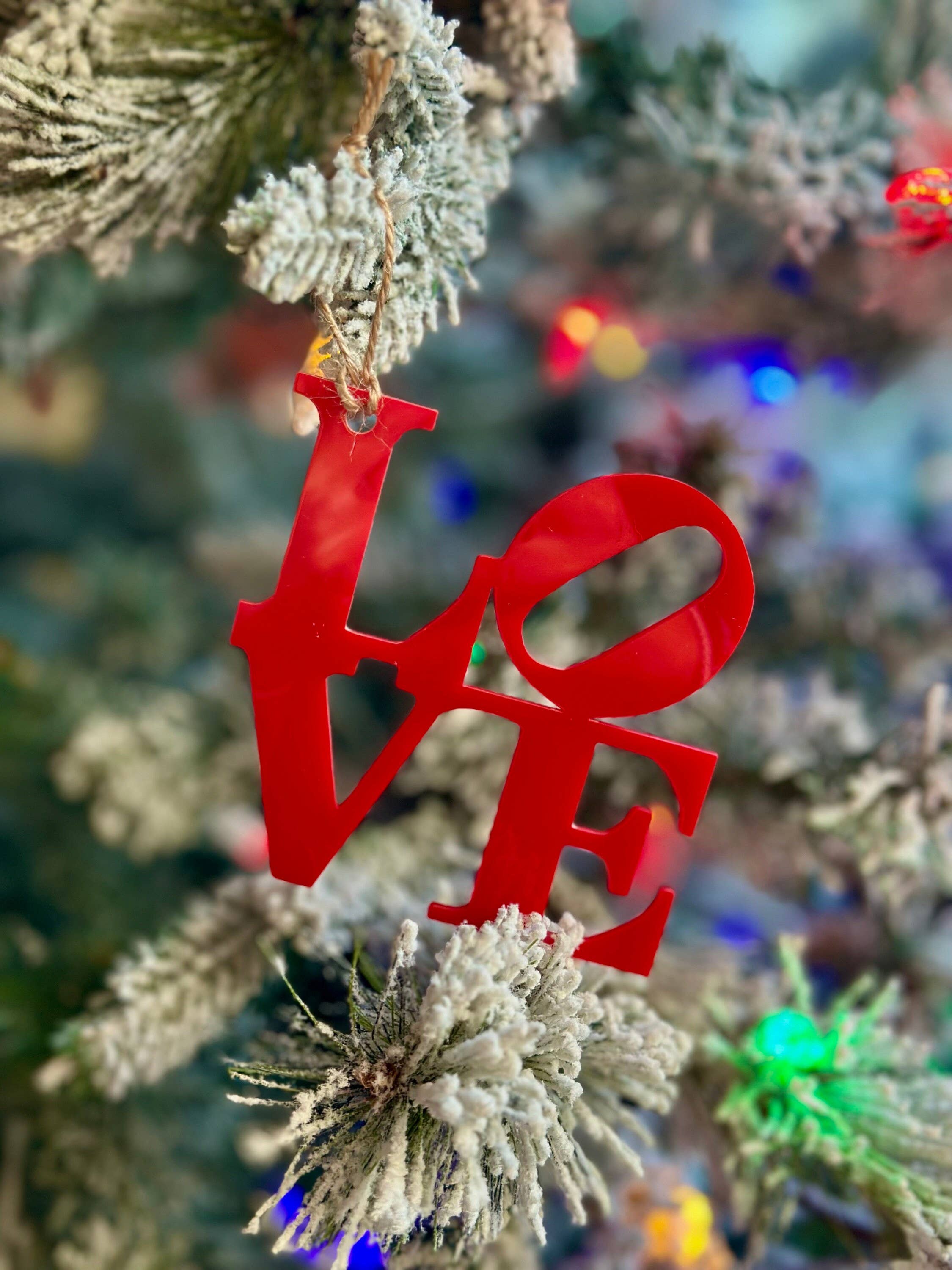 Oceanic Signs & Decor - Wholesale Ornament - Philly LOVE Park Acrylic Christmas Ornament | Philadelphia1