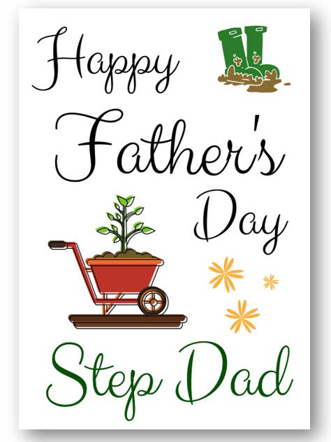 Second Ave Garden Step Dad Father's Day Card For Dad for wholesale by Second Ave Gift Company