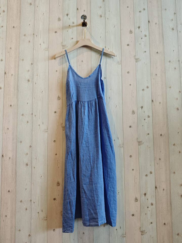 Linen & More - Wholesale Dress - Women's - REF 33195 100% LINEN STRAPPY DRESS