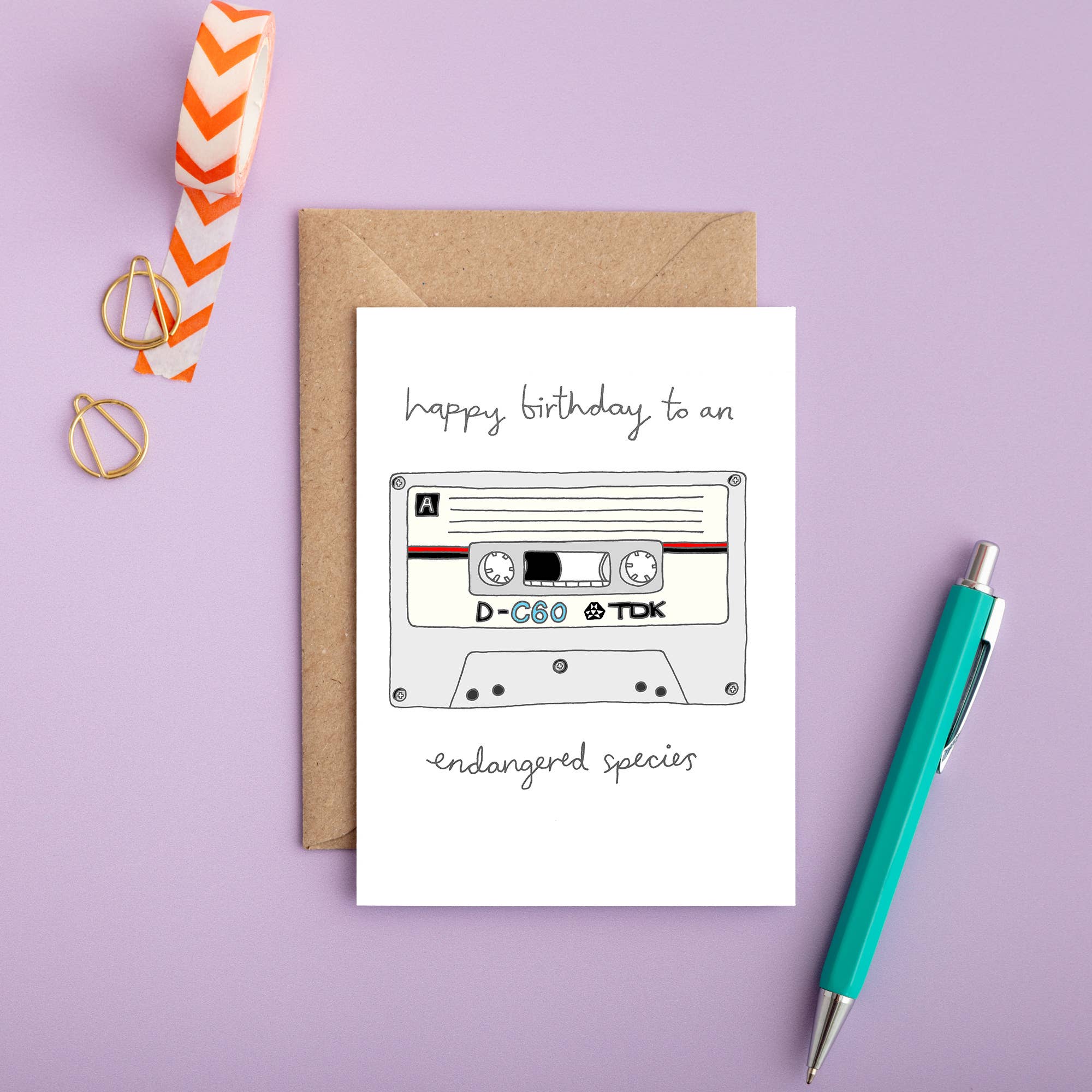 You've Got Pen On Your Face - Wholesale Birthday Card - Funny Cassette Birthday Card | Retro Card for Him1