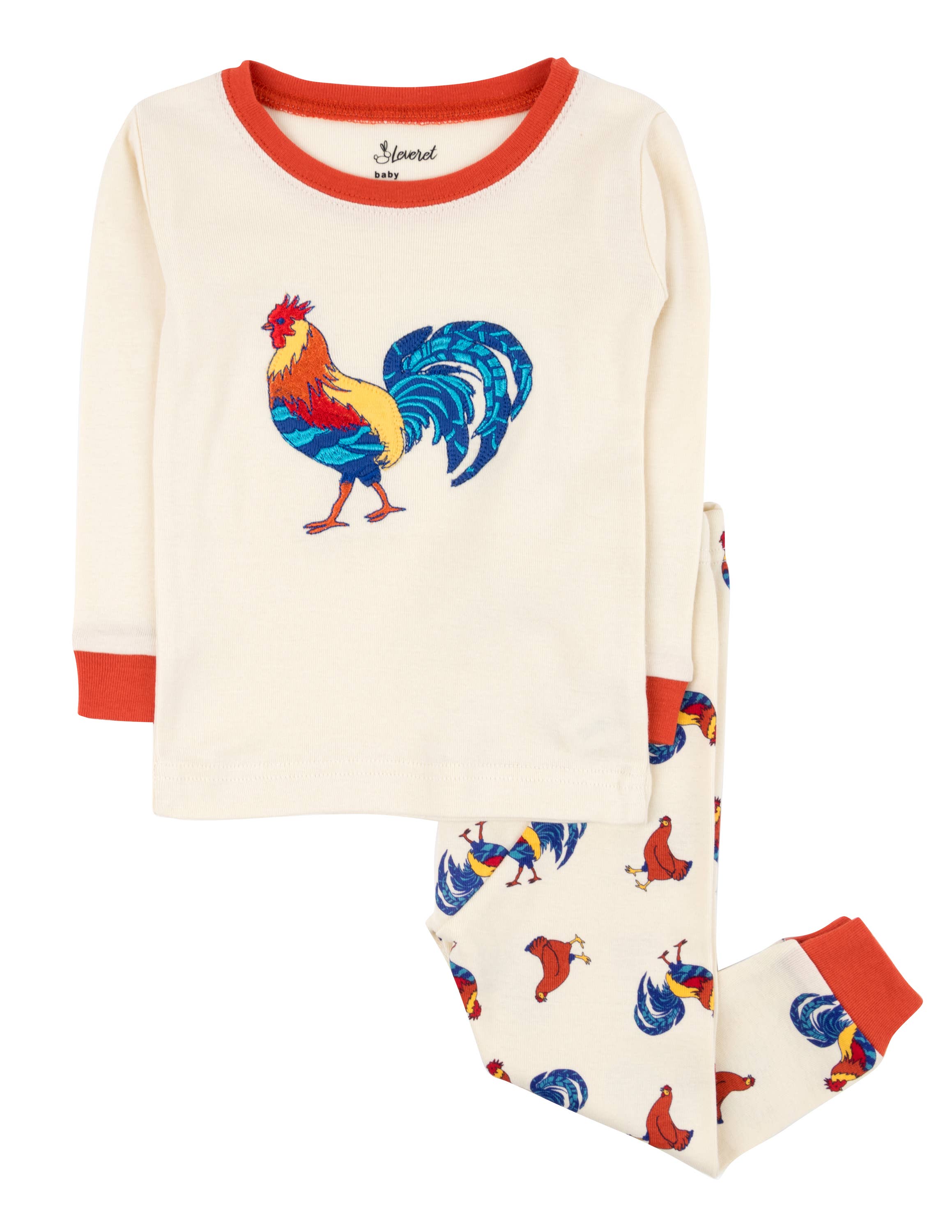 Leveret Pajamas - Wholesale Sleepwear Set - Kids - Kids Two Piece Cotton Pajamas Print Animals5