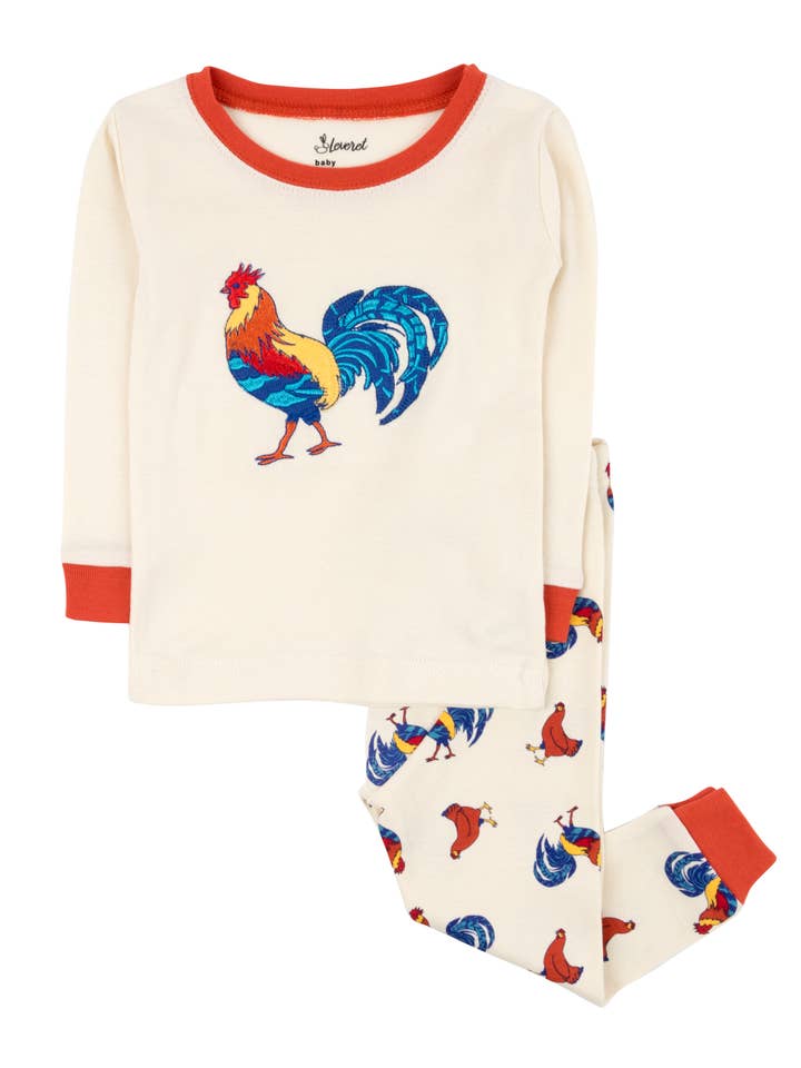 Leveret Pajamas - Wholesale Sleepwear Set - Kids - Kids Two Piece Cotton Pajamas Print Animals5