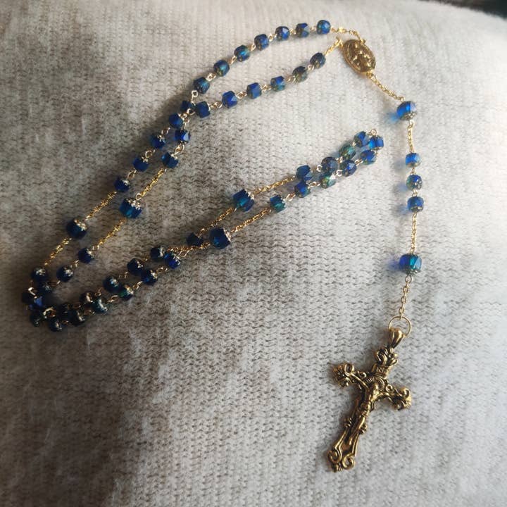 Cathedral Czech Glass Beaded Rosary for wholesale by The Atlas Rose And Key