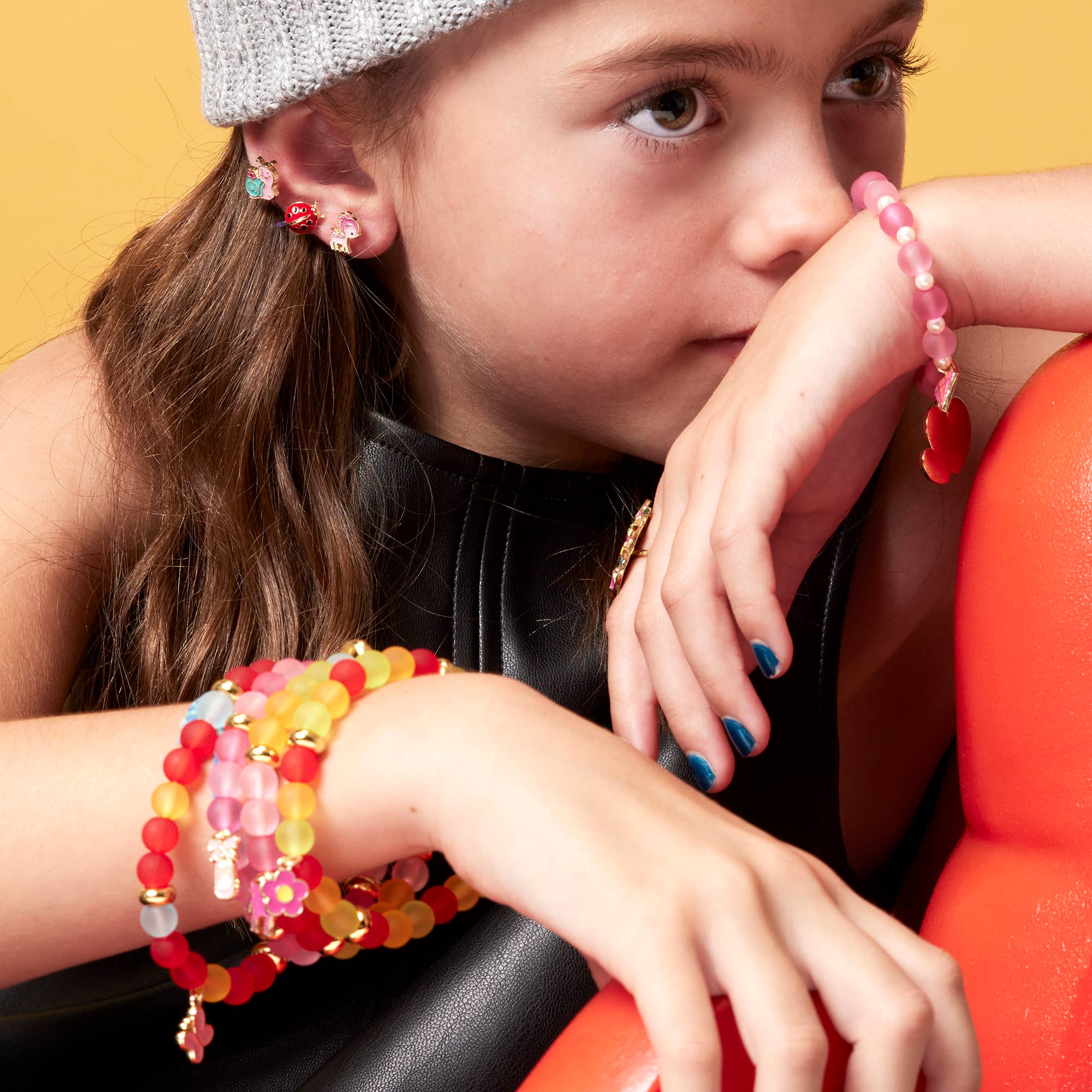 Girl Nation - Vente Bracelet de perles – enfant - Bracelet Chaussure de Ballet Rose Color Me Happy7