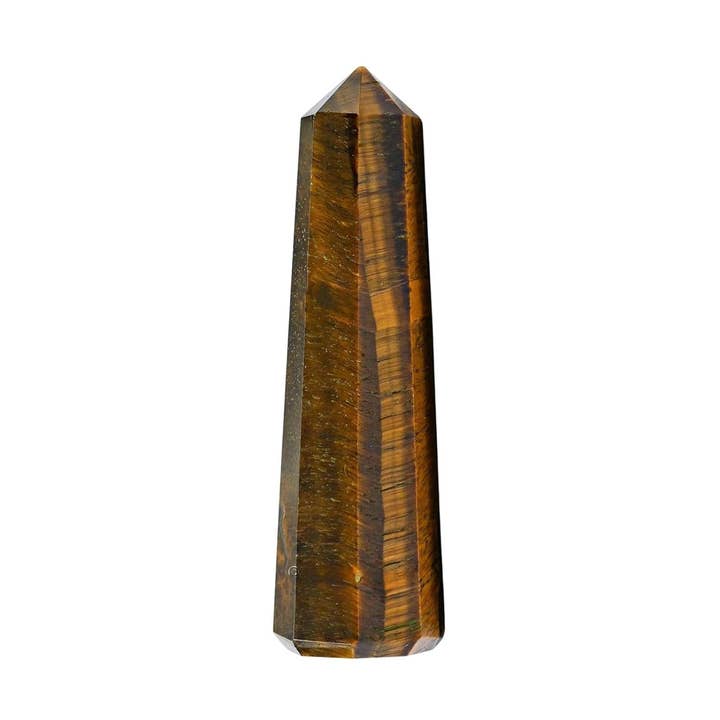 Tiger Eye Tower Natural Healing Crystal Obelisk Point for wholesale by Serein Wellness