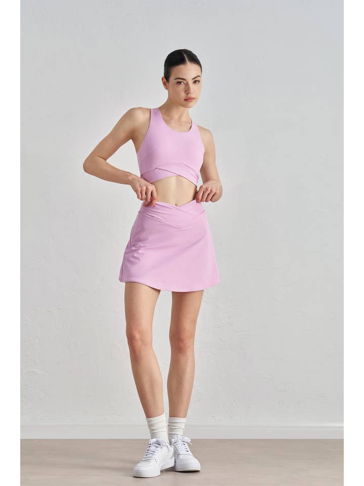 91thelabel - Wholesale Athletic Skirt - Women's - Dara Crossover Waistband Mini Active Skirt 18