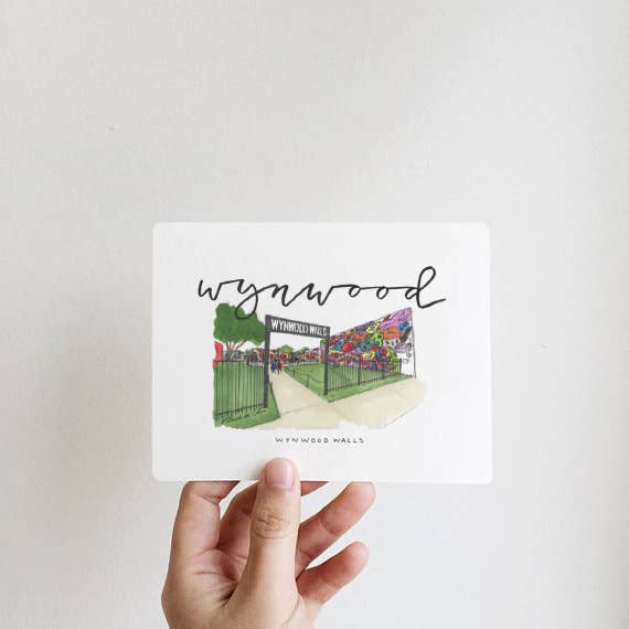 Adoration - Venta al por mayor Tarjeta postal - Wynwood Miami, Florida Postal (Wynwood Walls)