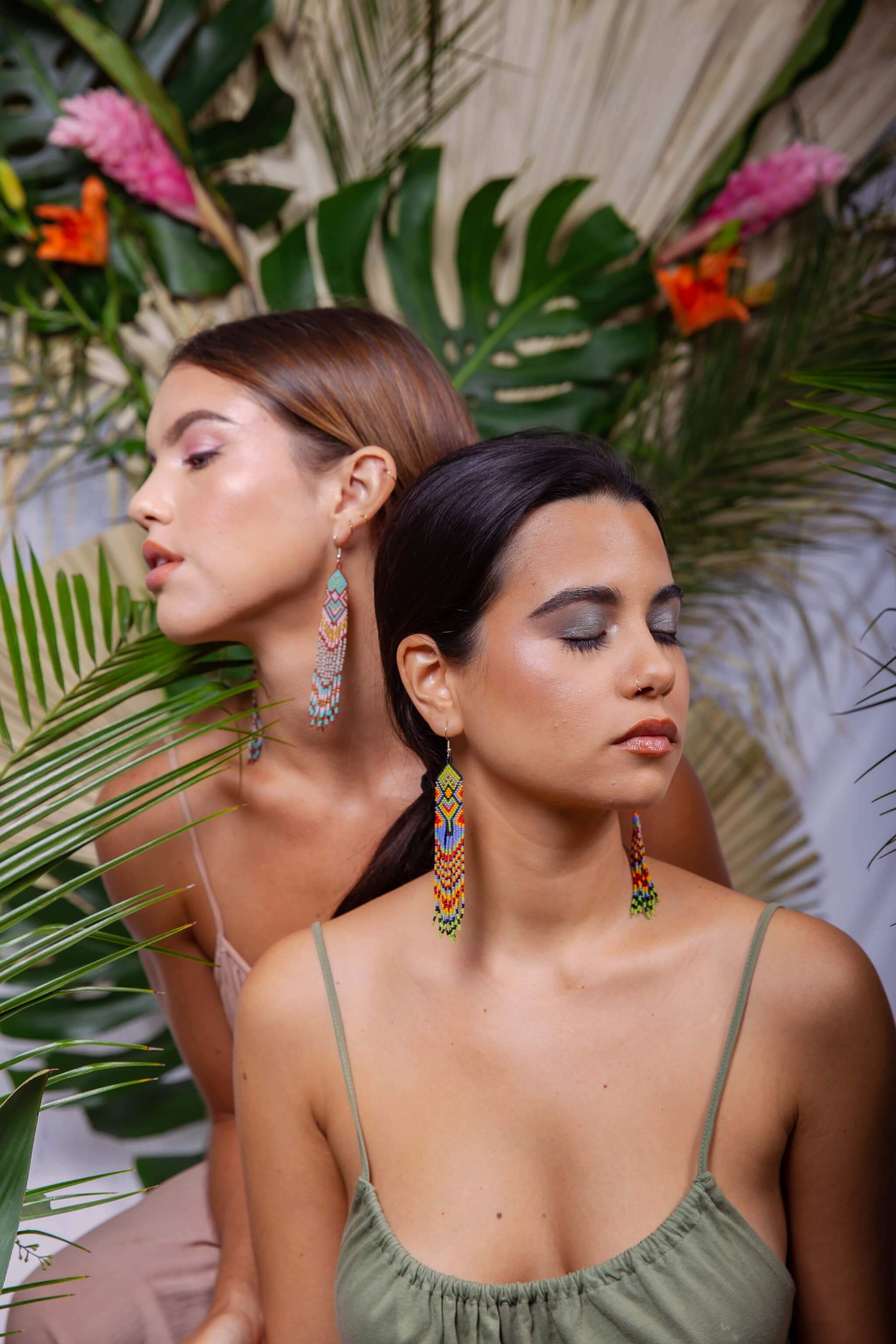 Mother Sierra - Wholesale Tassel Earrings - Burnt Sienna - Boho Handmade Native Beaded Earrings 3