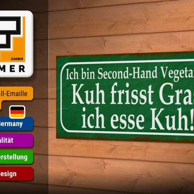 Femer - Wholesale Sign - Wooden sign saying 27x10cm I am second-hand vegetarian decorative sign wooden sign2