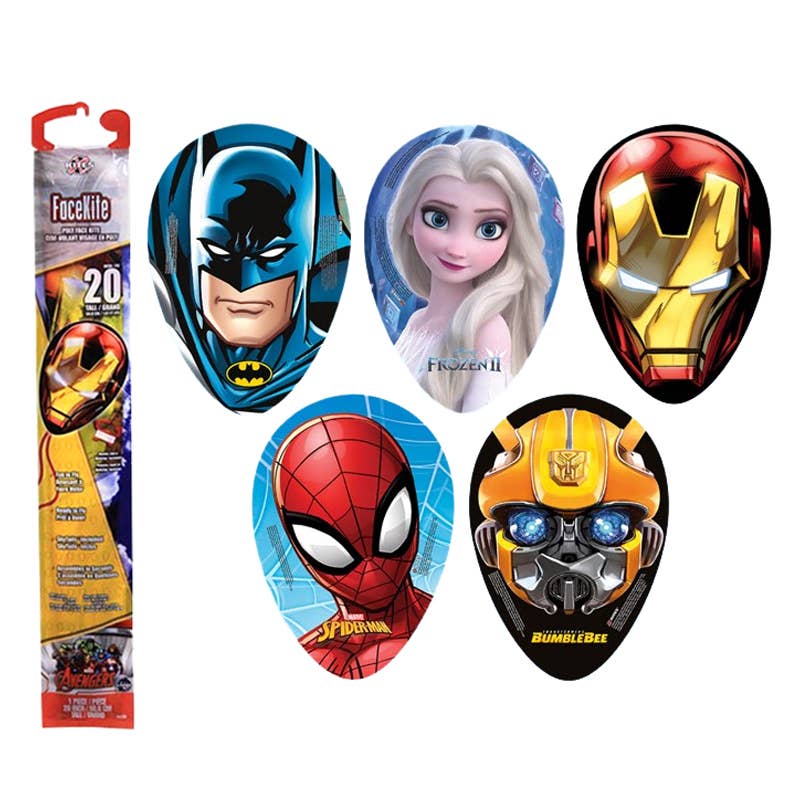 Deluxe Import Trading - Wholesale Toy Plane - Kids - Licensed Face Kites 6 Assorted0