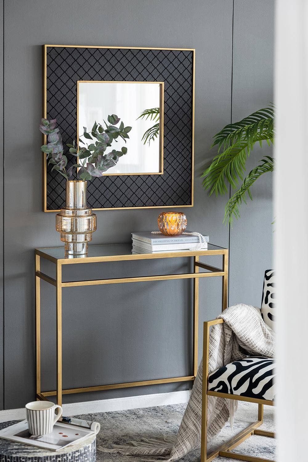 A&B Home Group Inc. - Wholesale Candle Holder - D6x4.3" Amber Candle Holder w/ Embossed Pattern - Amber13