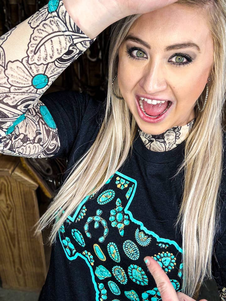 Sterling Kreek - Wholesale Blouse - Women's - Tattoos On This Town Mesh Top