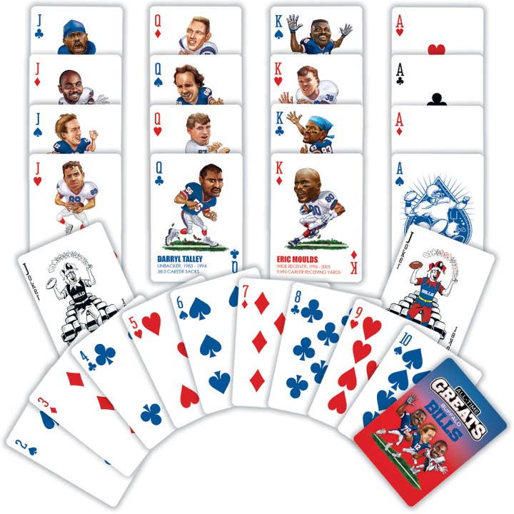 Masterpieces Puzzles - Wholesale Playing Cards - Buffalo Bills All-Time Greats Playing Cards