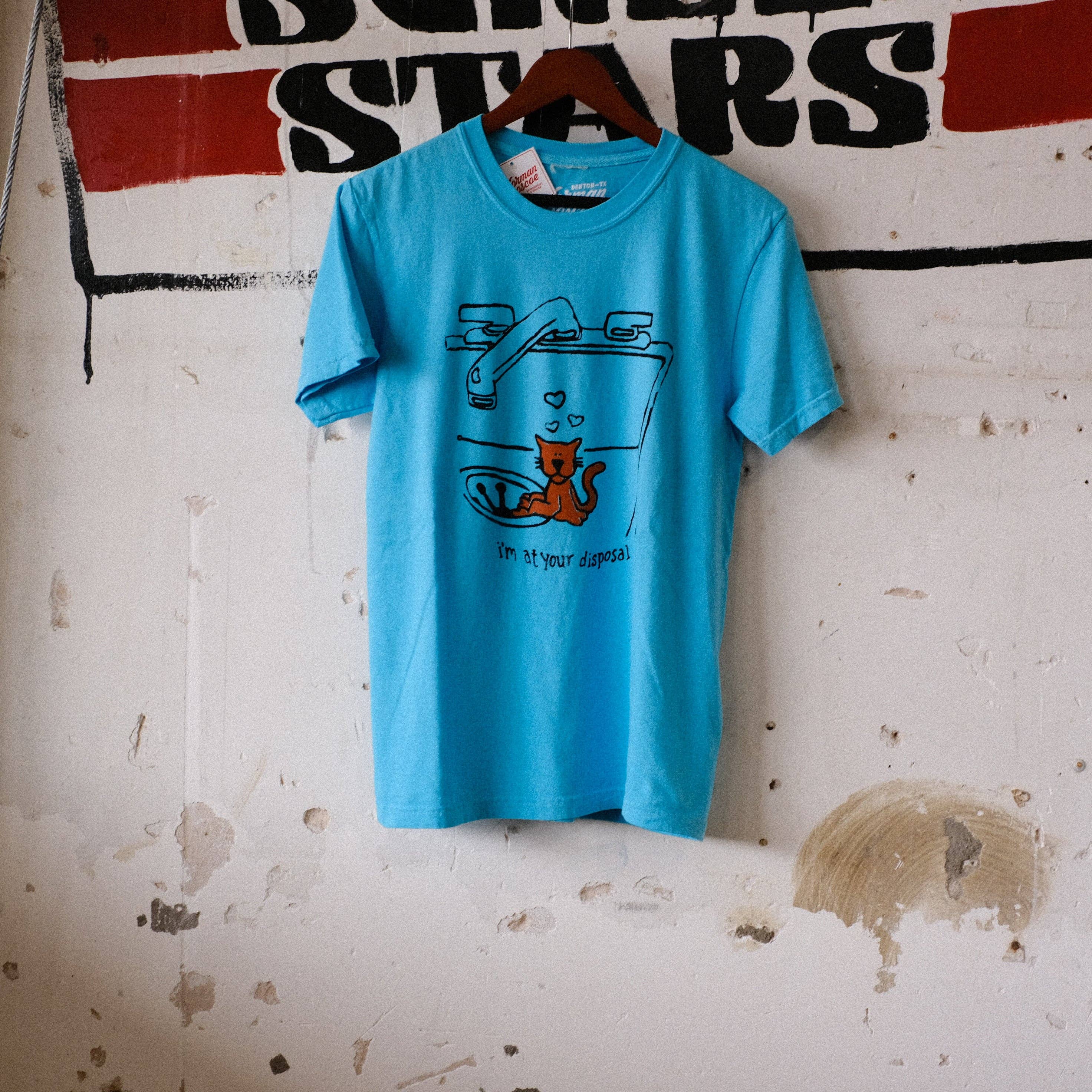 NORMAN ROSCOE - Vente T-shirt sérigraphié – unisexe - T-shirt "Je suis à votre disposition"0