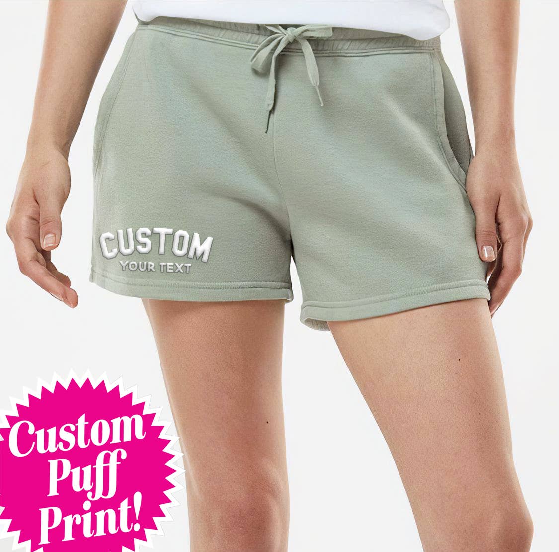 Nobullwoman Apparel - Wholesale Shorts - Women's - CUSTOM Puff Print Women's Wave Wash Shorts6