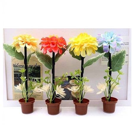 Diacly - Wholesale Pen & Pencil Holder - 12pk Flower in Flowerpot Floral ball Pen