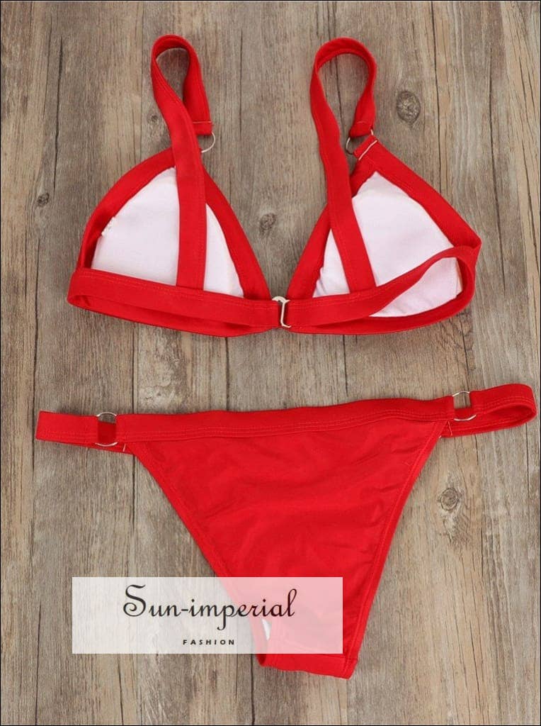 Sun Imperial – wholesale Tvådelad baddräkt - Dam – Vitguld Ring Bikini Split baddräkt kvinnor badkläder 24