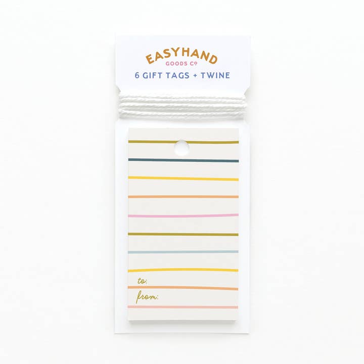 Étiquette cadeau Bright Lines pour la vente par Easyhand Goods – formerly Onderkast