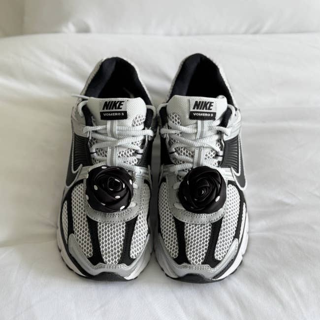 MOND HAUS - Wholesale Shoe Jewelry - Women's - Roselle Shoe Clip, Polka Dot Pattern Satin Rose Charm6