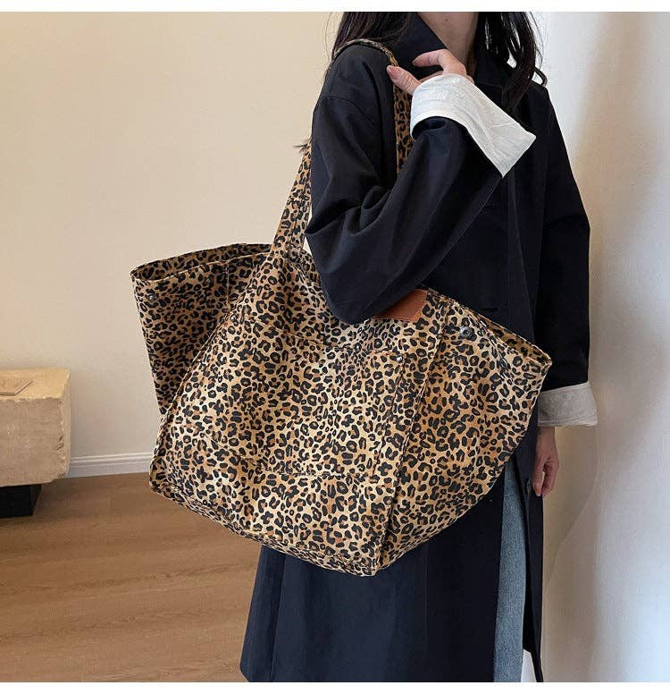 Dipped Shop - Wholesale Tote Bag - Women's - Leopard Print Large Capacity Tote Bag Shoulder Bag DPB162512