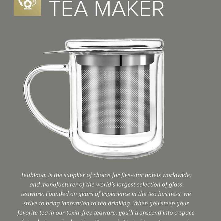 Teabloom - Wholesale Tea pot - Teabloom Solista Single-Serve Tea Maker (8 oz / 240 ml)5