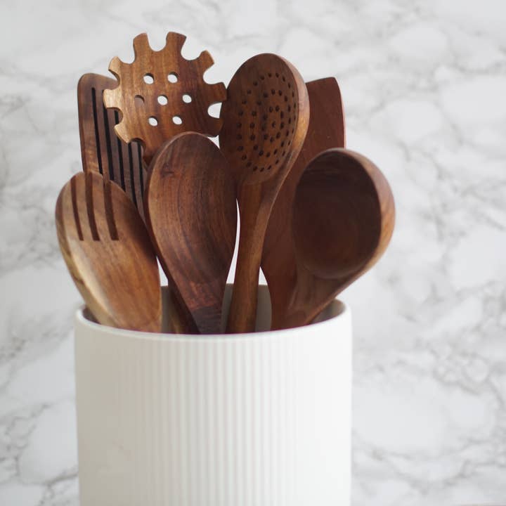 So At Nature – wholesale Kitchen utensil set – Wooden Kitchen Utensils Set And Rotating Pot3