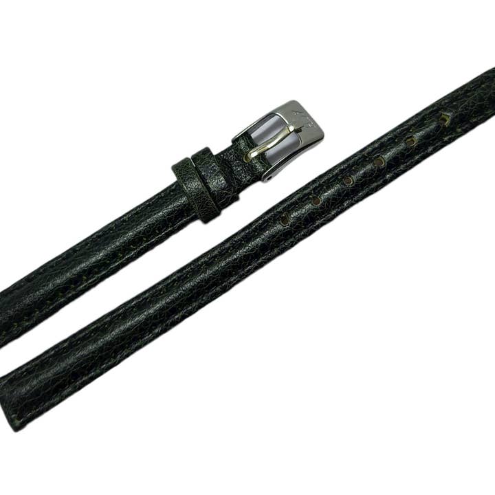 10mm tweekleurige groene gladde koepelvormige leren horlogeband voor wholesale door BRACELETS MONTRE ACH