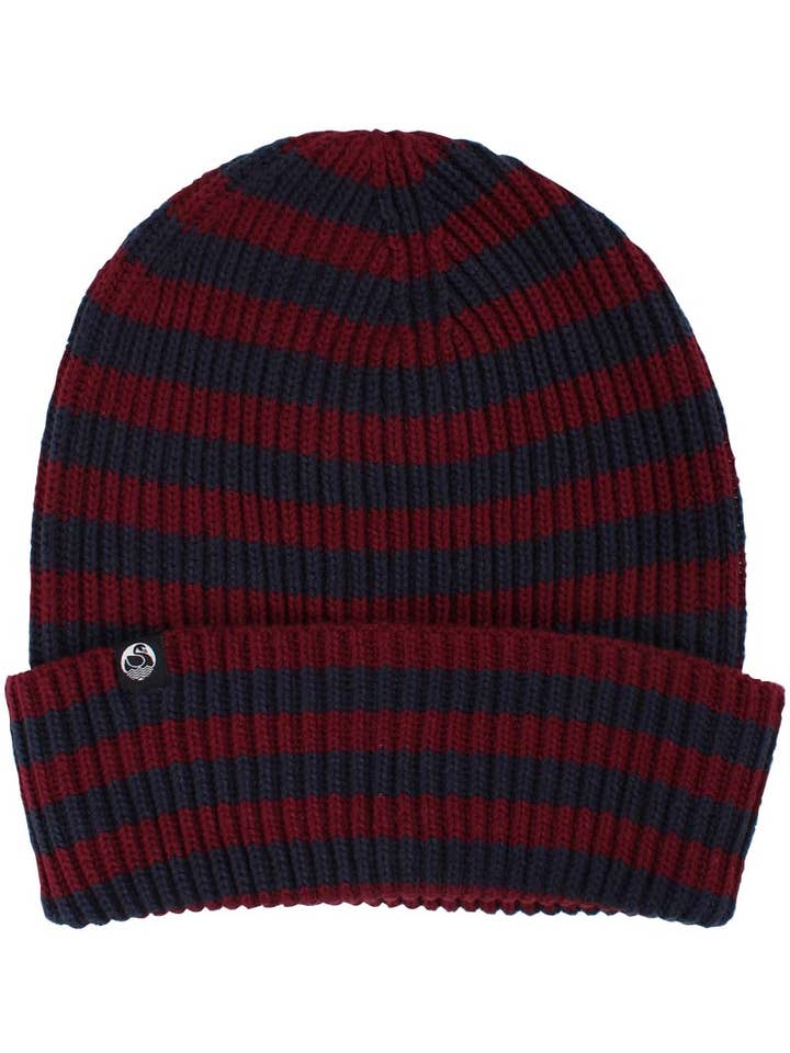 Danefolk Cotton Beanie Dk Merlot/Dk Navy för wholesale av Danefae København