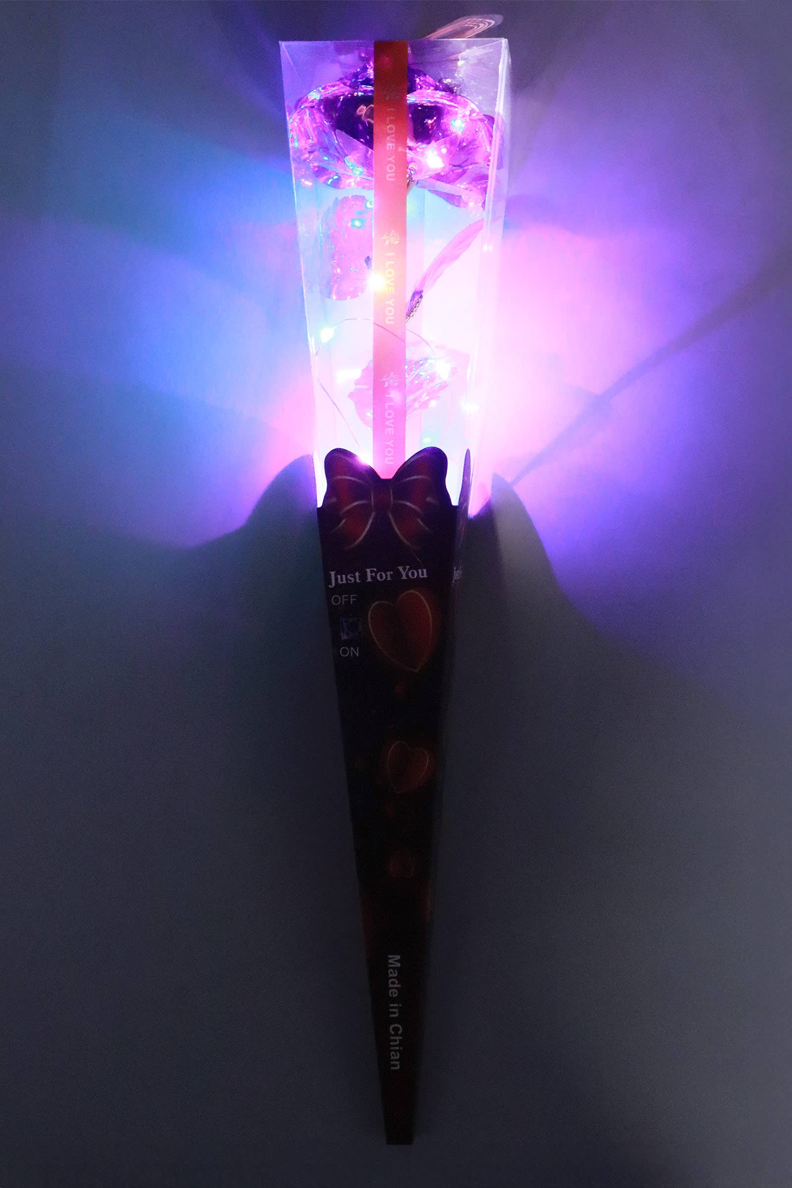 ASSORTED Shiny Metallic Galaxy Rose Light-up Gift Box for wholesale on Faire15