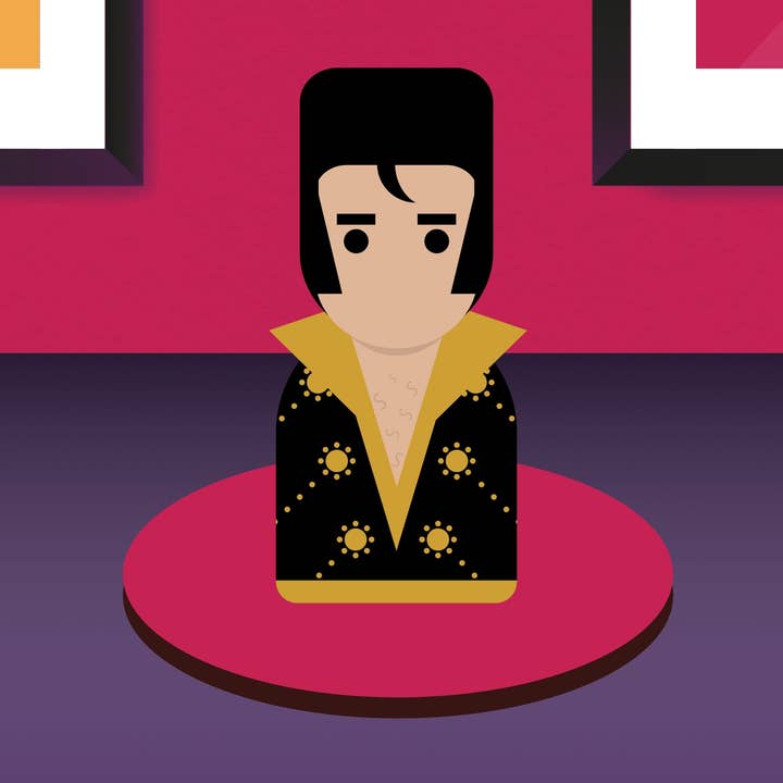 Jolie tribune en bois inspirée d'Elvis Presley pour la vente par Hey There Munchquin