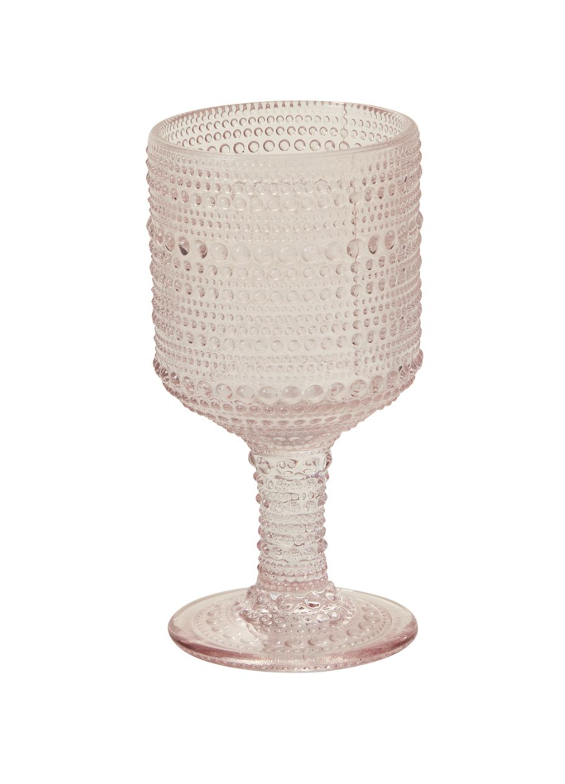 Elan Bazaar - Wholesale Drinking Glass/Cup - Set of 12 Vintage Style Blush Pink Glassware Tumblers1