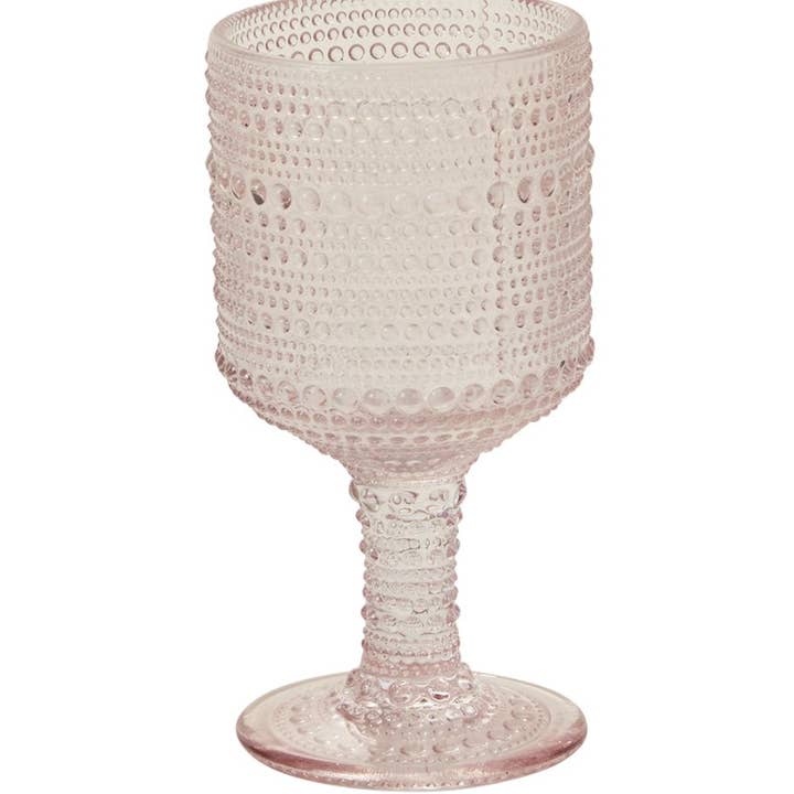 Elan Bazaar - Wholesale Drinking Glass/Cup - Set of 12 Vintage Style Blush Pink Glassware Tumblers1