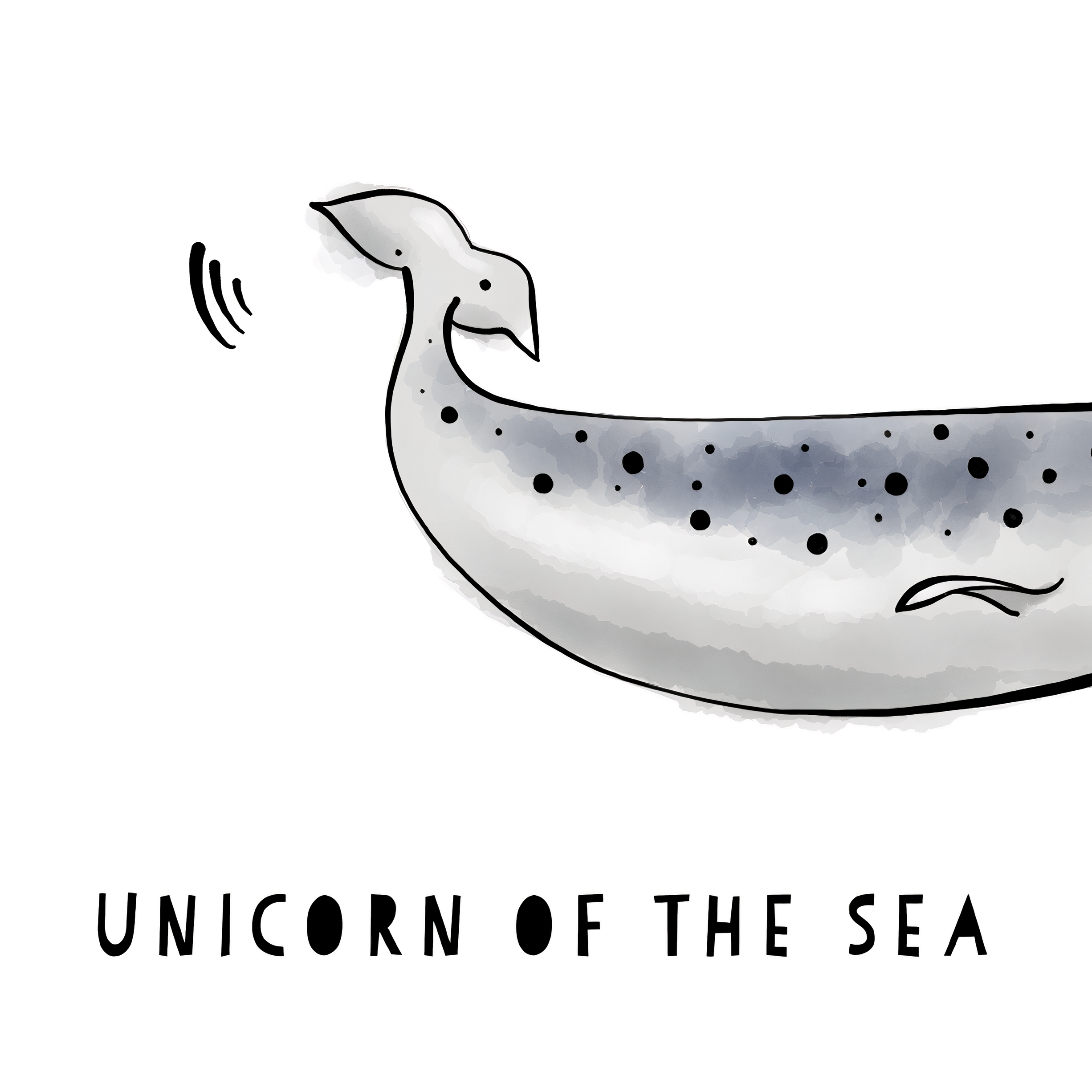 Wild Cherry Prints – wholesale Konsttryck – Enhörning av havet Print2