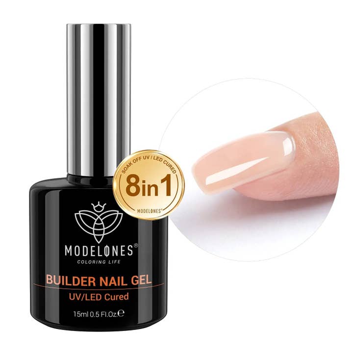 Modelones - Wholesale Nail Polish - 8-In-1 Nude Brown Builder Nail Gel 15ml
