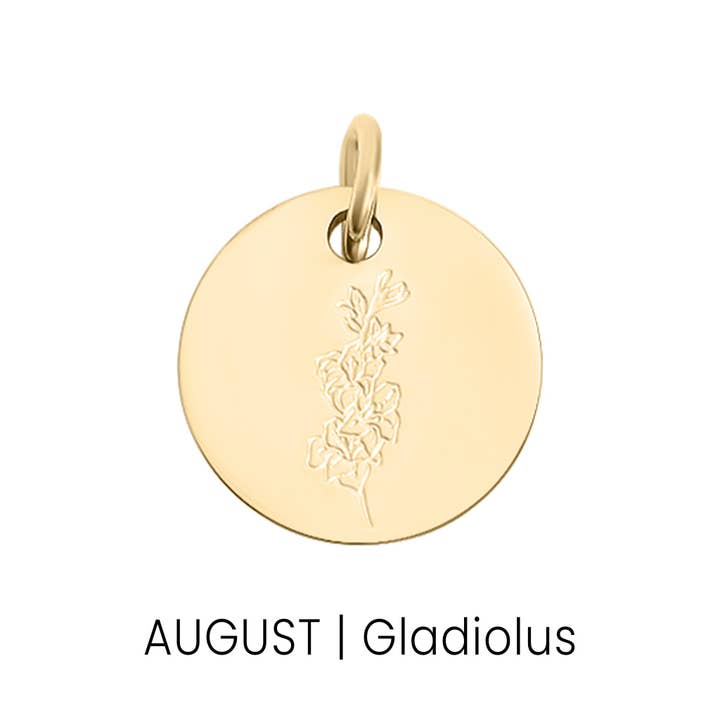 WJW - Wholesale Individual Charm/Pendant - 18K Gold PVD Stainless Steel Birth Flower Charm7