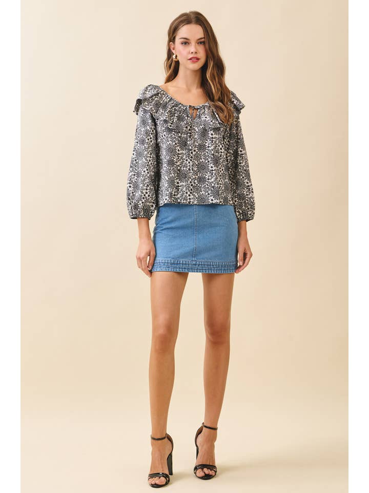 TCEC - Wholesale Blouse - Women's - CT8907S-Long Sleeve Floral Printed Top5