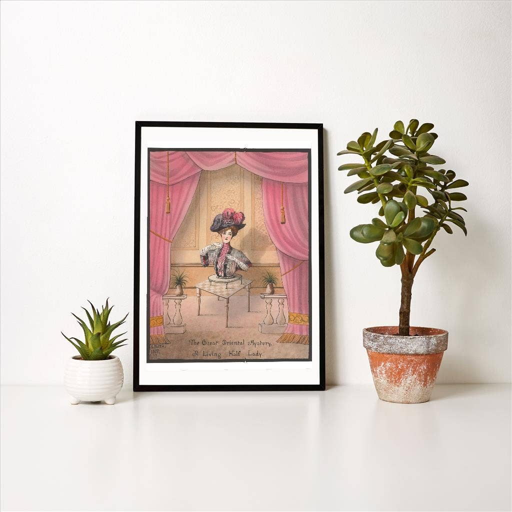 Found Image Press - Vente Affiche d'art - Impression d'art AP-375 Une demi-femme vivante1