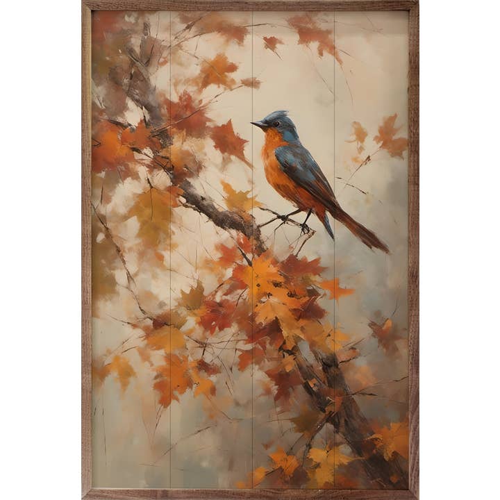 Bluebird On Fall Branch for wholesale by Kendrick Home