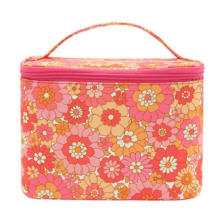 Karma Collection Floral Cosmetic Travel Bag Holiday Gift for wholesale by Mavi Bandz