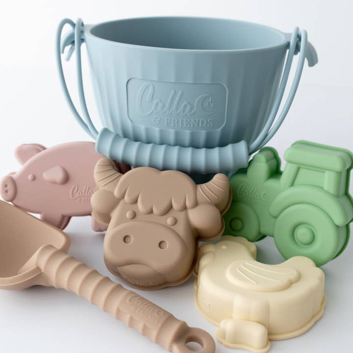 Hazel’s Farm Silicone Beach Toy Set for wholesale by Calla & Friends