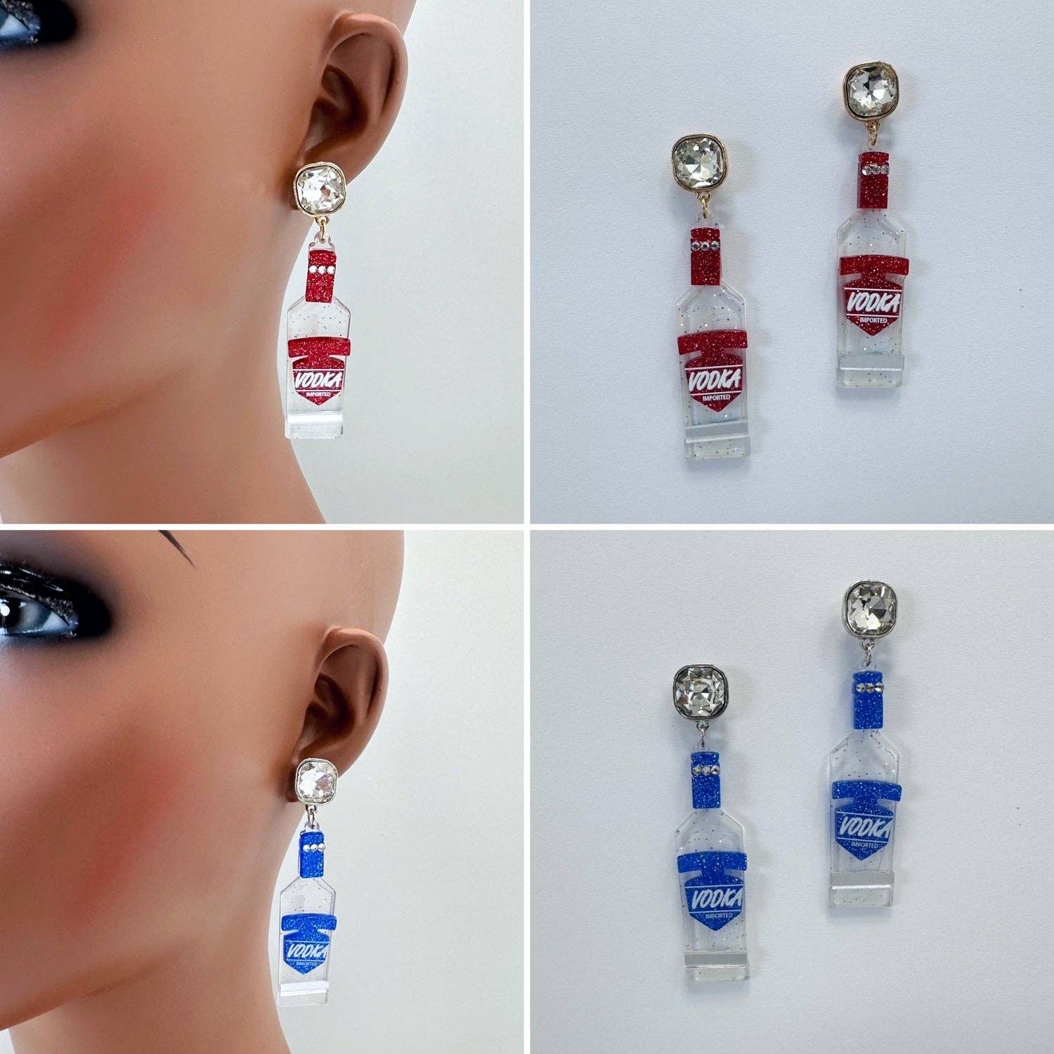Greater Goods Imports & Wholesale - Wholesale Dangle Earrings - E1046 ME90571 Vodka Bottle Design Drop Dangle Hook Earrings3