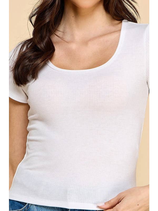 MIO WHOLESALE – Großhandel T-Shirt – Damen – JRUN01 RIPPEN-RUNDHALS-TOP15