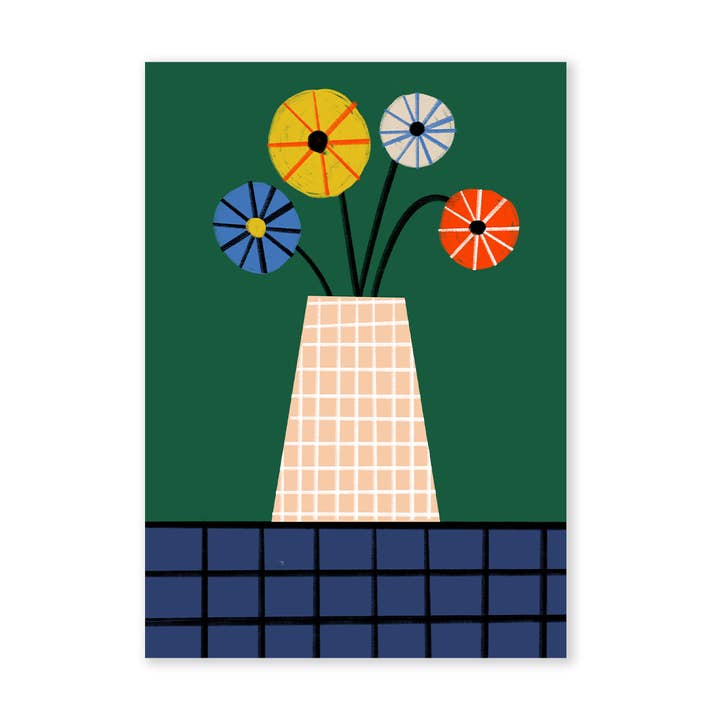 Flowers In A Vase Card for wholesale by Molly Bland