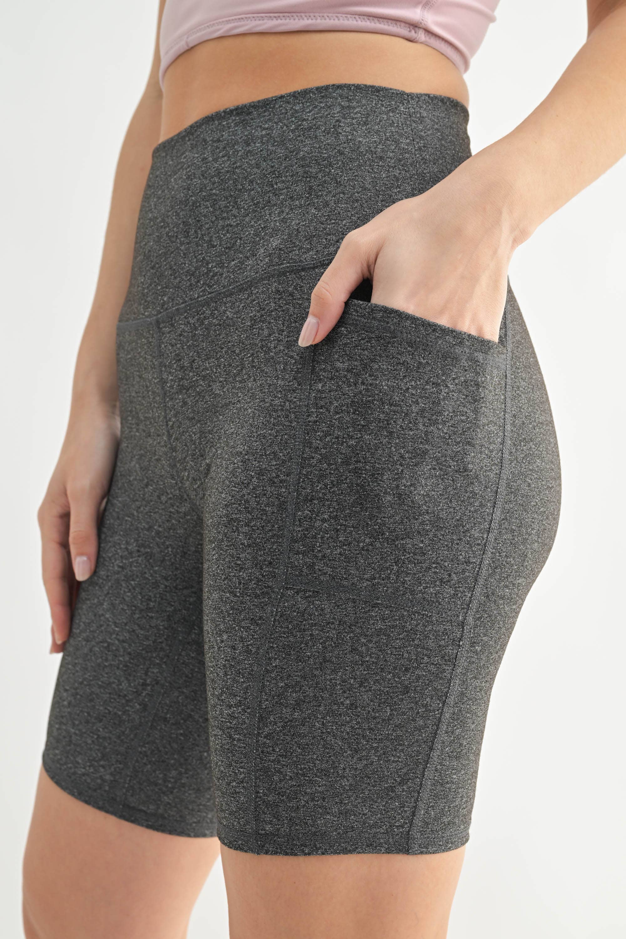 Mono B - Wholesale Athletic Shorts - Women's - Tapered Band Essential Biker Shorts1